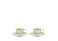 Cargar imagen en el visor de la galería, Diva Green - Taza de Café &amp; Plato (Juego de 2)