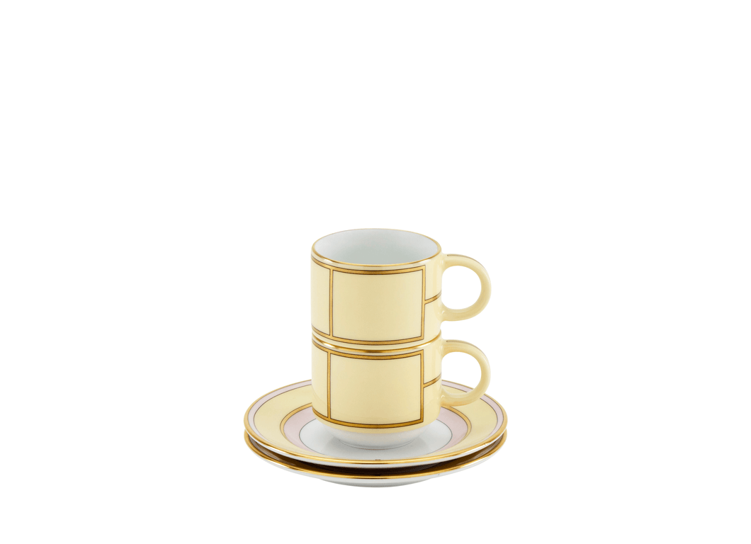 Diva Yellow - Taza de Café & Plato (Juego de 2)