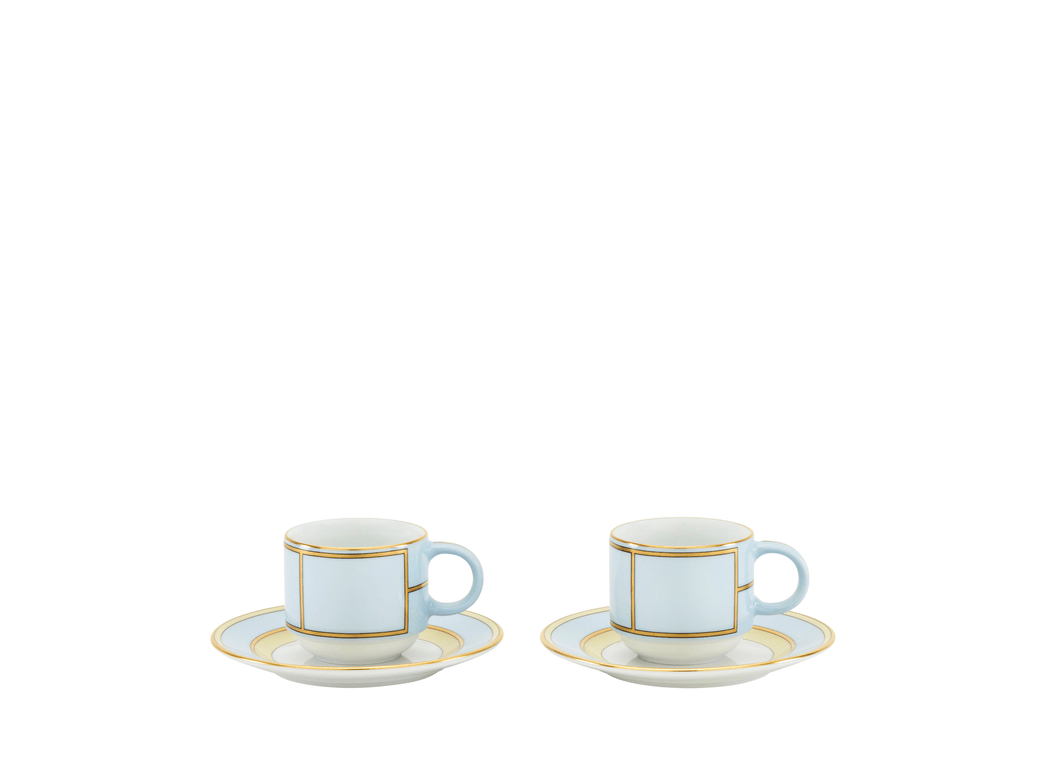 Diva Turquoise - Taza de Café & Plato (Juego de 2)