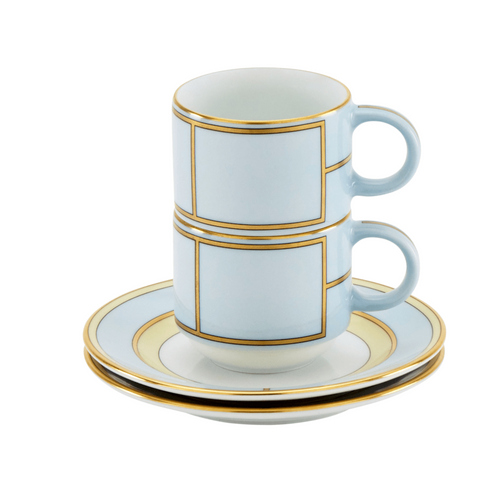 Diva Turquoise - Taza de Café & Plato (Juego de 2)