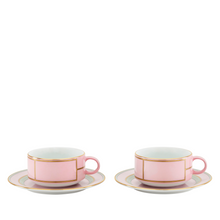 Cargar imagen en el visor de la galería, Diva Pink - Taza de Té &amp; Plato (Juego de 2)