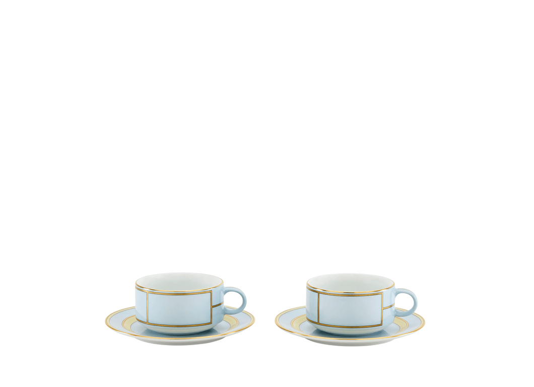 Diva Turquoise - Taza de Té & Plato (Juego de 2)