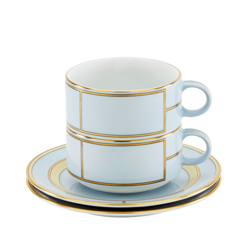Diva Turquoise - Taza de Té & Plato (Juego de 2)