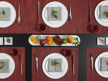 Cargar imagen en el visor de la galería, Bamboo - Individuales Rectangulares Cranberry (Juego de 4)