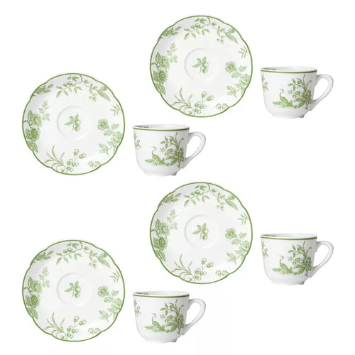 Albertine - Taza y plato para Café (Juego de 4)