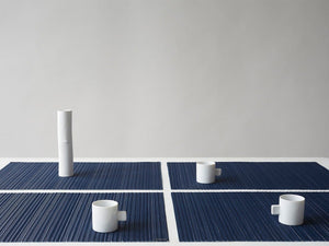 Rib Weave - Individual Rectangular Indigo (Juego de 4)