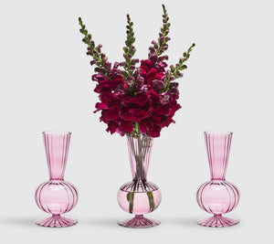Tess Bud- Florero Rosa (Juego de 3)