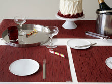 Cargar imagen en el visor de la galería, Bamboo - Individuales Rectangulares Cranberry (Juego de 4)