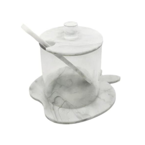 Honey Jar - Mielera Marmol Blanco Acrilico