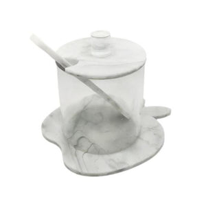 Honey Jar - Mielera Marmol Blanco Acrilico