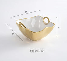 Cargar imagen en el visor de la galería, Golden Handles - Bowl Cuadrado para Aperitivo