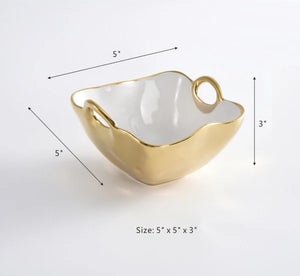 Golden Handles - Bowl Cuadrado para Aperitivo