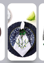 Cargar imagen en el visor de la galería, Sinamay - Individual Redondo Plisado NVYG (Juego de 4)