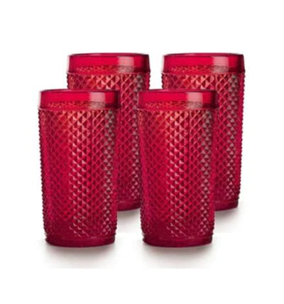 Bicos - Vasos Alto Rojo (Juego de 4)