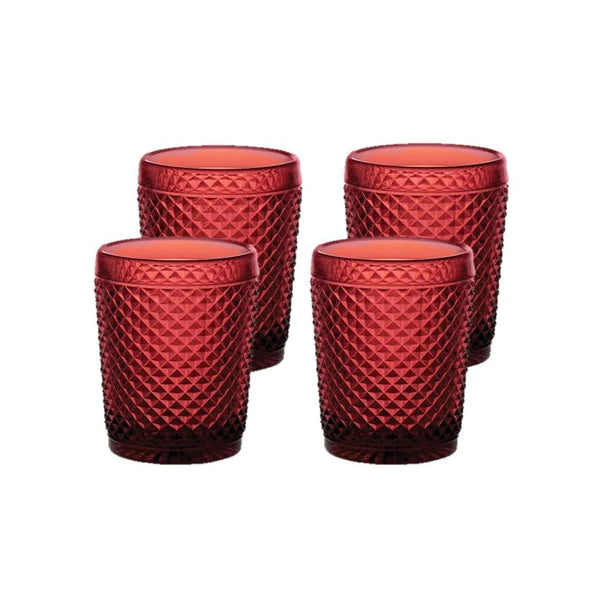 Bicos - Old Fashion Vasos Rojo (Juego de 4)