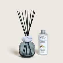 Cargar imagen en el visor de la galería, Mineral - Juego de Regalo Difusor de Varillas Azul / Blanco con Pure White Tea