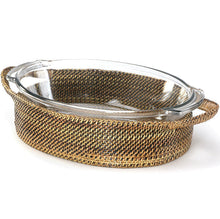 Cargar imagen en el visor de la galería, Canasta Ovalada con Fuente de Vidrio Anchor Hocking 4QT (3.78 L)