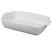 Cargar imagen en el visor de la galería, Fuente Rectangular Grande de Cerámica Blanca 3QT (2.84 L)