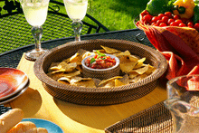 Cargar imagen en el visor de la galería, Chip &amp; Dip con Cerámica Redonda 8 oz (237 ml)