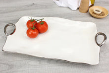 Cargar imagen en el visor de la galería, Handles With Style - Bandeja Grande Blanco &amp; Plateado