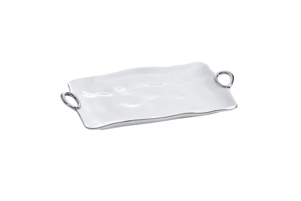 Handles With Style - Bandeja Grande Blanco & Plateado