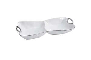 Handles With Style - Servidor Blanco & Plateado 2 Secciones