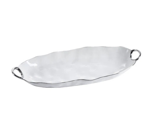 Handles With Style - Sevidor Largo Blanco & Plateado Profundo