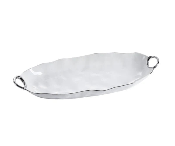 Handles With Style - Sevidor Largo Blanco & Plateado Profundo