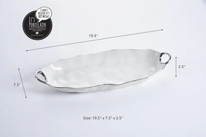 Handles With Style - Sevidor Largo Blanco & Plateado Profundo