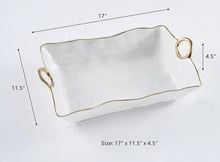 Cargar imagen en el visor de la galería, Golden Handles - Servidor Grande  Blanco y Dorado