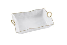 Cargar imagen en el visor de la galería, Golden Handles - Servidor Grande  Blanco y Dorado