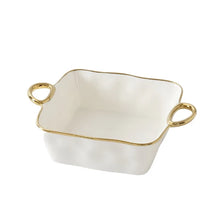 Cargar imagen en el visor de la galería, Golden Handles - Fuente Cuadrada para Horno