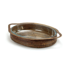 Cargar imagen en el visor de la galería, Canasta Ovalada con Fuente de Vidrio Borosilicato 4QT (3.78 L)