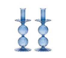 Cargar imagen en el visor de la galería, Bella - Candelabro Azul (Juego de 2)