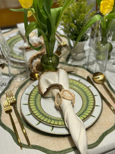 Scalloped - Mantel Individual Scalloped  Verde (Juego de 4)