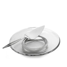 Cargar imagen en el visor de la galería, Braid - Plato para Pastel con Pedestal &amp; Pieza de Servir