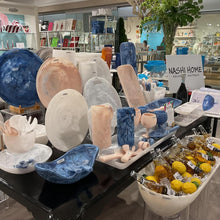 Cargar imagen en el visor de la galería, Mango Largo - Piezas de Servir Ensalada XL Remolino Azul