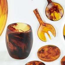 Cargar imagen en el visor de la galería, Mango Corto - Piezas de Servir Ensalada Remolino Carey