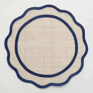 Scalloped - Mantel Individual  Scalloped  Azul  Marino (Juego de  4)