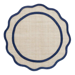 Scalloped - Mantel Individual  Scalloped  Azul  Marino (Juego de  4)