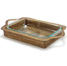 Cargar imagen en el visor de la galería, Canasta Rectangular con Fuente Pyrex 2QT (1.89 L)