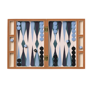 Lacquered - Juego de Backgammon Azul