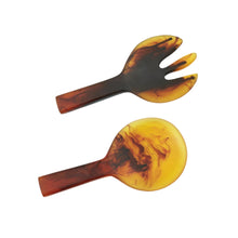 Cargar imagen en el visor de la galería, Mango Corto - Piezas de Servir Ensalada Remolino Carey