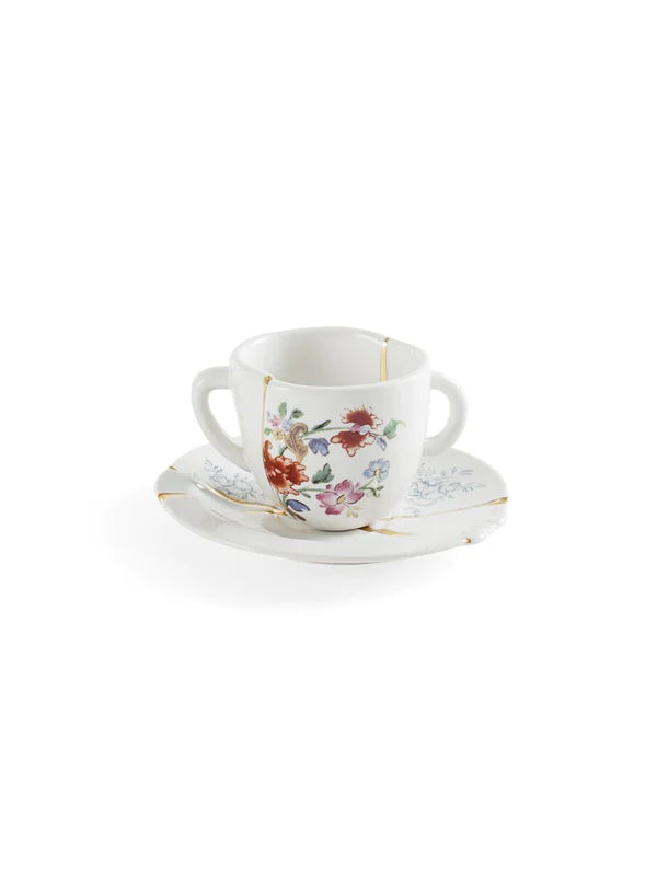 Kintsugi - Taza de Café con plato # 1