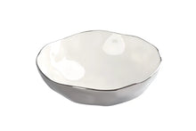 Cargar imagen en el visor de la galería, Thin and Simple - Bowl Grande  Blanco y Plateado