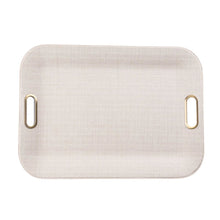 Cargar imagen en el visor de la galería, Brass Handles - Bandeja de Servir Grande Color Marfil