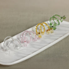 Cargar imagen en el visor de la galería, Botanica - Servilleteros de Vidrio Flor Transparente (Juego de 4)