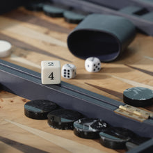 Cargar imagen en el visor de la galería, Geneva - Juego de Backgammon en Cuero Azul Marino