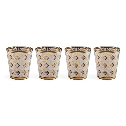 Basketweave - (Juego de 4 Vasos)