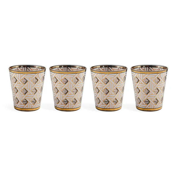Basketweave - (Juego de 4 Vasos)